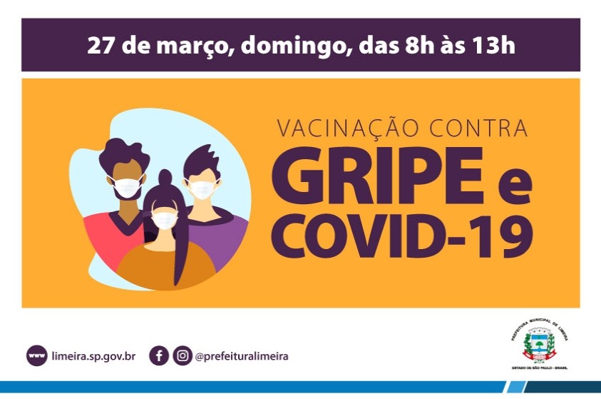 Campanha de vacinação contra gripe começa no domingo (27) em Limeira