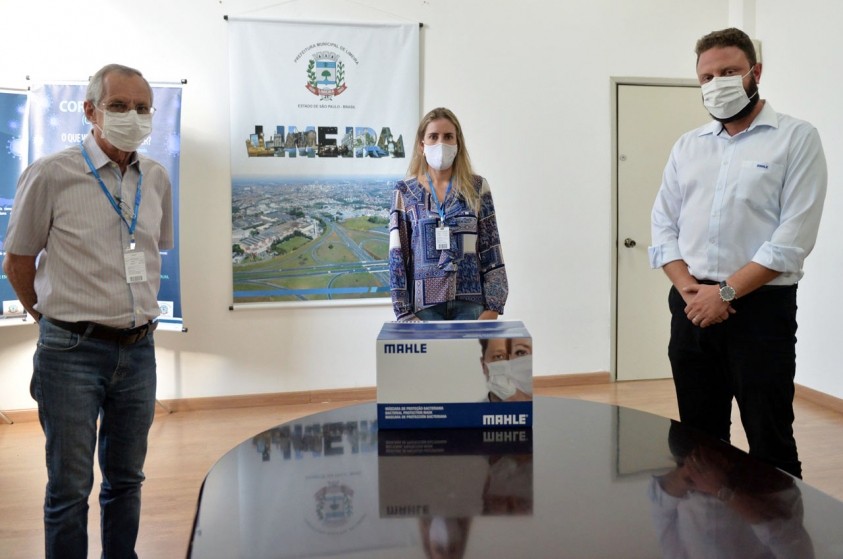 Prefeitura de Limeira recebe doação de 14 mil máscaras da Mahle