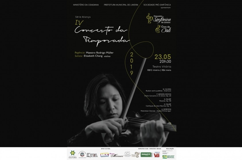 IV Concerto da Temporada recebe violinista nova-iorquina como solista
