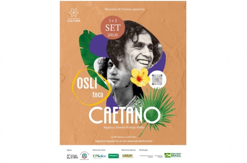 Orquestra Sinfônica apresenta concerto com canções de Caetano Veloso