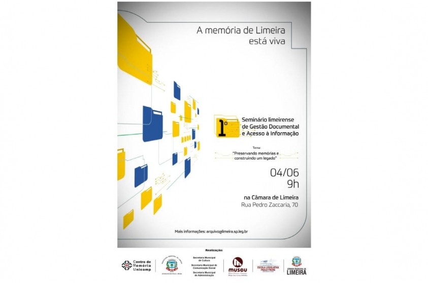 1º Seminário Limeirense de Gestão Documental e Acesso à Informação acontece em junho