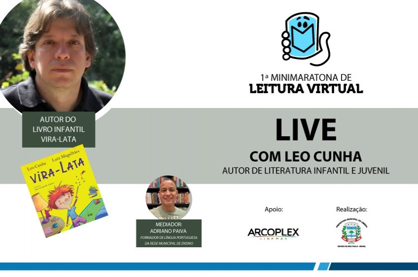 Live com autor Leo Cunha abre competição de leitura virtual