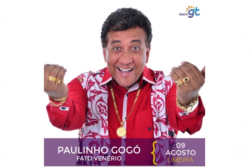 Show com Paulinho Gogó é nesta sexta-feira, no Teatro Vitória