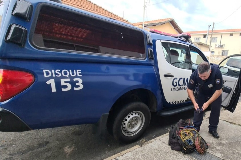 GCM detém suspeito de furto de fios no bairro Boa Vista