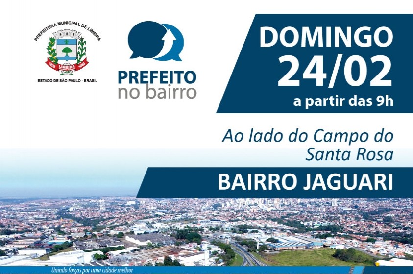 Prefeito no Bairro chega ao Bairro Jaguari no domingo (24)