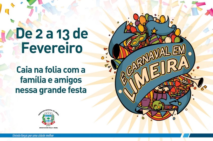 Agenda de fevereiro traz como destaque É Carnaval em Limeira