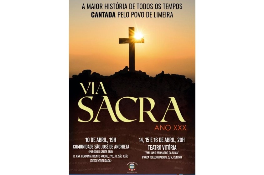 Prefeitura divulga datas de XXX Via-Sacra; apresentação será dentro do Teatro Vitória